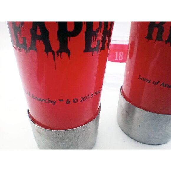 Lot of 5 Shot Glasses Sons of Anarchy Fear the Reaper Numbered Tuaca Barware - Picture 8 of 13